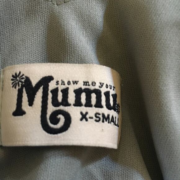 Show Me Your Mumu SMYM Kendall maxi silver sage dress NEW XS - Picture 2 of 4